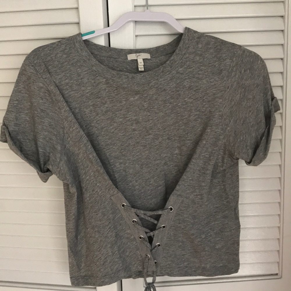 NEW Joie trendy corset-type tie up tee